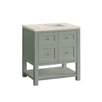 Breckenridge 30" Single Vanity, Smokey Celadon w/ 3 CM Eternal Marfil Top - Image 6