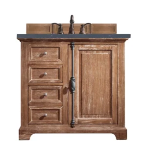 Providence 36″ Single Vanity, Driftwood w/ 3 CM Charcoal Soapstone Quartz Top