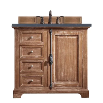 Providence 36" Single Vanity, Driftwood w/ 3 CM Charcoal Soapstone Quartz Top
