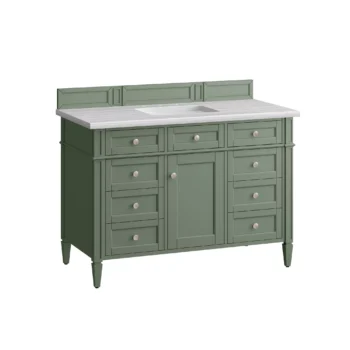 Brittany 48" Single Vanity, Smokey Celadon w/ 3 CM Arctic Fall Top - Image 6