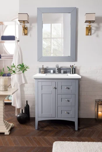 Palisades 30" Single Vanity, Silver Gray w/ 3 CM White Zeus Quartz Top - Image 2