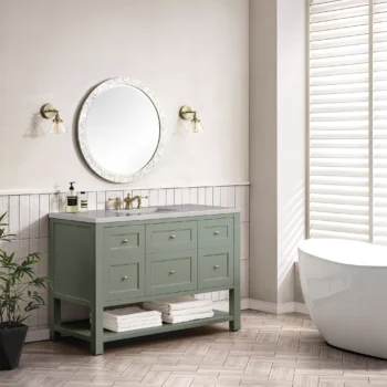 Breckenridge 48" Single Vanity, Smokey Celadon w/ 3 CM Eternal Serena Top - Image 3