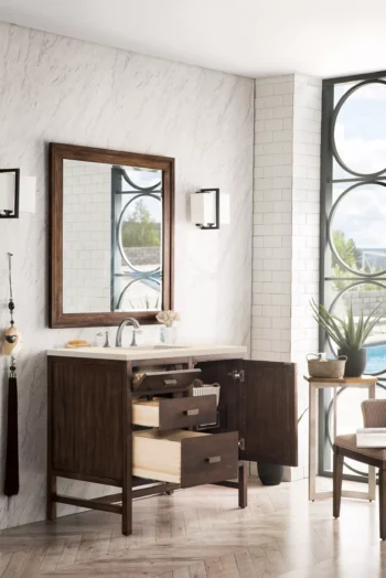 Addison 36" Single Vanity, Mid-Century Acacia w/ 3 CM Eternal Marfil Quartz Top - Image 4