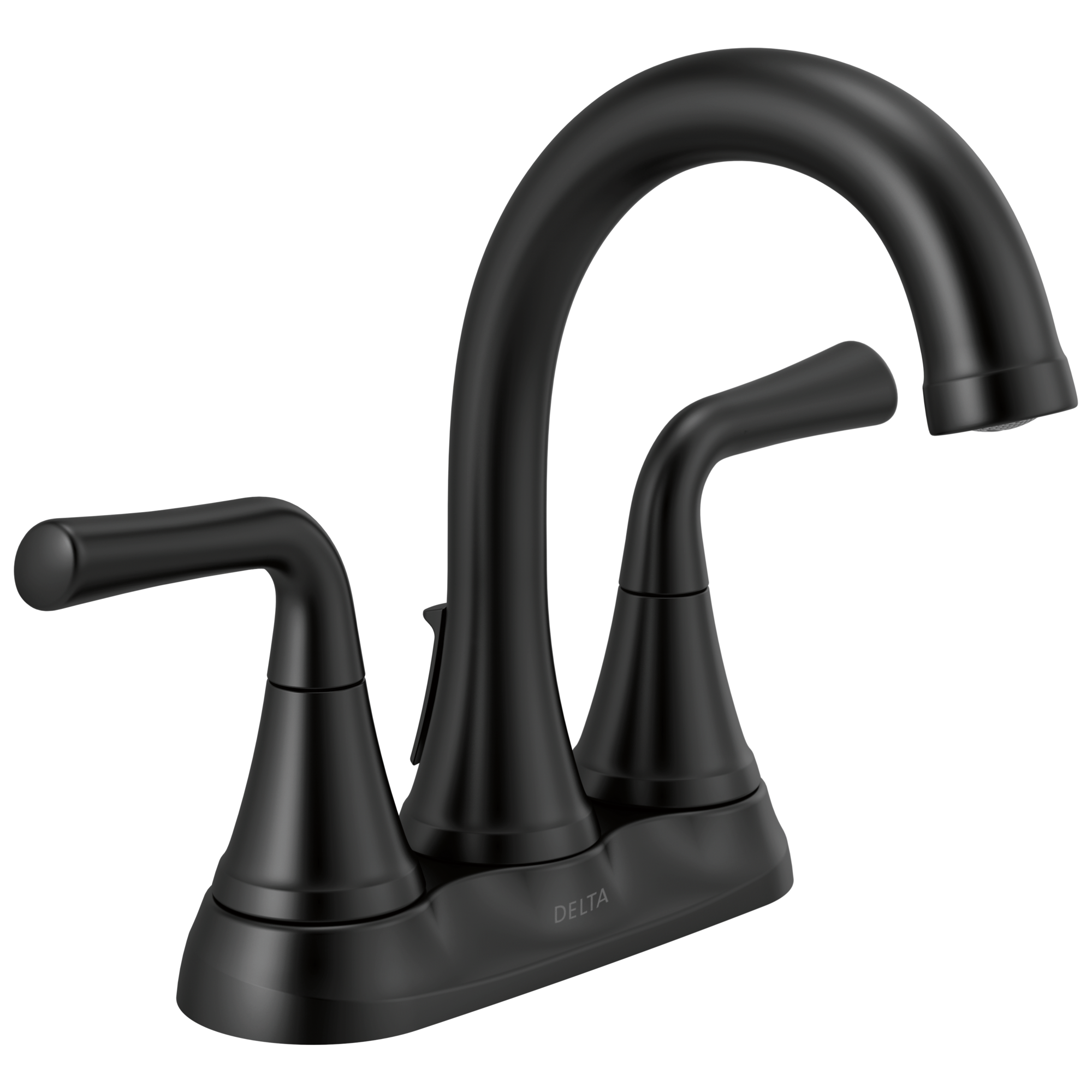 Delta Kayra™: Two Handle Centerset Bathroom Faucet In Matte Black