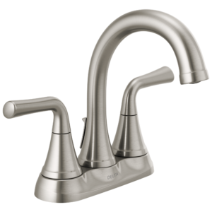 Delta Kayra™: Two Handle Centerset Bathroom Faucet In Stainless