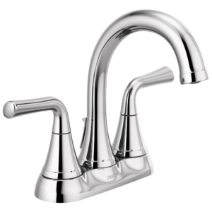 Delta Kayra™: Two Handle Tract-Pack Centerset Bathroom Faucet In Chrome
