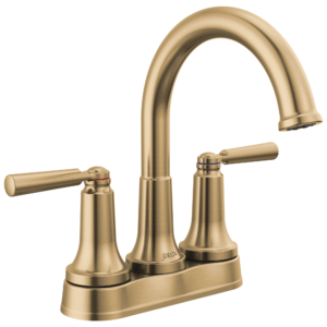 Delta SAYLOR™: Two Handle Tract-Pack Centerset Bathroom Faucet In Champagne Bronze