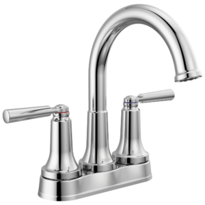 Delta SAYLOR™: Two Handle Tract-Pack Centerset Bathroom Faucet In Chrome