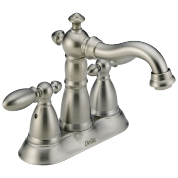 Delta Victorian®: Two Handle Centerset Bathroom Faucet In Stainless