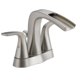 Delta Tolva®: Two Handle Centerset Bathroom Faucet In Stainless