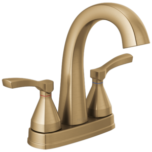 Delta Stryke®: Two Handle Centerset Bathroom Faucet In Champagne Bronze