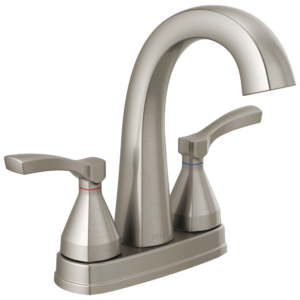 Delta Stryke®: Two Handle Centerset Bathroom Faucet In Stainless
