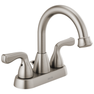 Delta Foundations®: Two Handle Centerset Bathroom Faucet Stackout In Stainless