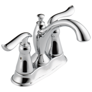 Delta Linden™: Two Handle Tract-Pack Centerset Bathroom Faucet In Chrome
