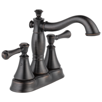 Delta Cassidy™: Two Handle Centerset Bathroom Faucet - Metal Pop-Up In Venetian Bronze