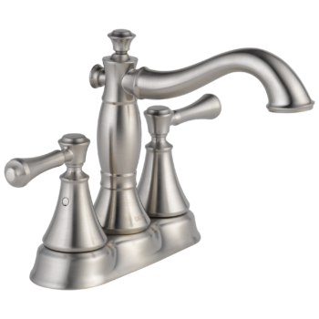 Delta Cassidy™: Two Handle Centerset Bathroom Faucet - Metal Pop-Up In Stainless
