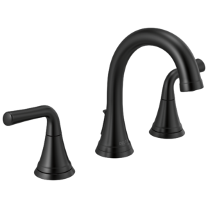 Delta Kayra™: Two Handle Widespread Bathroom Faucet In Matte Black