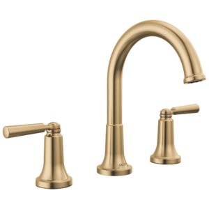 Delta SAYLOR™: Two Handle Widespread Bathroom Faucet In Champagne Bronze