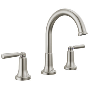 Delta SAYLOR™: Two Handle Widespread Bathroom Faucet In Stainless