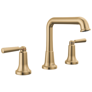 Delta SAYLOR™: Two Handle Widespread Bathroom Faucet In Champagne Bronze