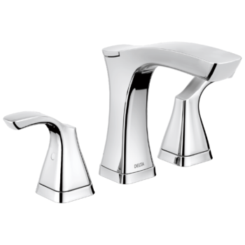 Delta Tesla®: Two Handle Widespread Bathroom Faucet - Metal Pop-Up In Chrome