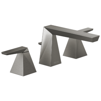 Delta Trillian™: Two Handle Widespread Bathroom Faucet In Lumicoat Black Stainless