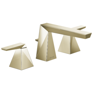 Delta Trillian™: Two Handle Widespread Bathroom Faucet In Lumicoat Polished Nickel