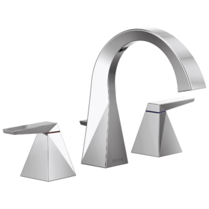 Delta Trillian™: Two Handle Widespread Bathroom Faucet In Lumicoat Chrome