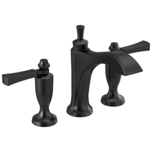Delta Dorval™: Two Handle Widespread Bathroom Faucet In Matte Black