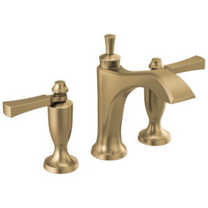 Delta Dorval™: Two Handle Widespread Bathroom Faucet In Champagne Bronze