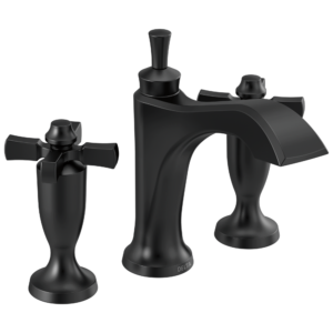 Delta Dorval™: Two Handle Widespread Bathroom Faucet In Matte Black