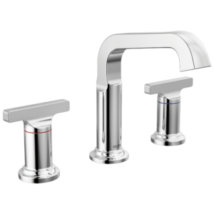 Delta Tetra™: Two Handle Widespread Bathroom Faucet In Lumicoat Chrome