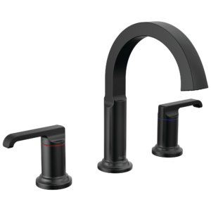 Delta Tetra™: Two Handle Widespread Bathroom Faucet In Matte Black