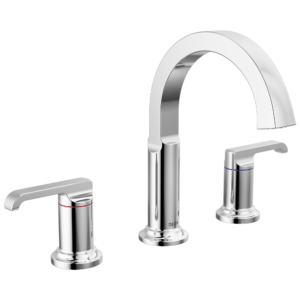 Delta Tetra™: Two Handle Widespread Bathroom Faucet In Lumicoat Chrome
