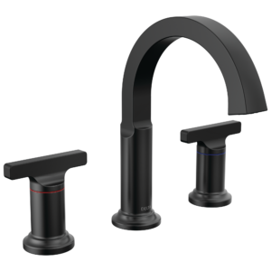 Delta Tetra™: Two Handle Widespread Bathroom Faucet In Matte Black