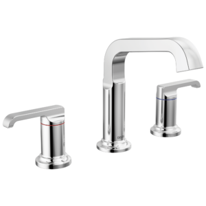 Delta Tetra™: Two Handle Widespread Bathroom Faucet In Lumicoat Chrome