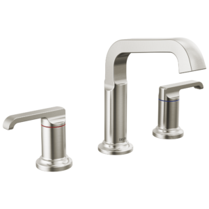 Delta Tetra™: Two Handle Widespread Bathroom Faucet In Lumicoat Stainless