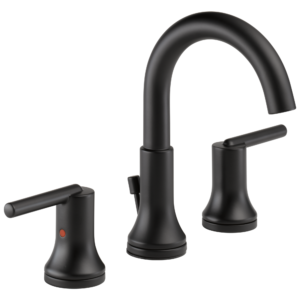 Delta Trinsic®: Two Handle Widespread Bathroom Faucet In Matte Black