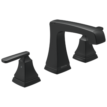 Delta Ashlyn®: Two Handle Widespread Lavatory Faucet - Metal Pop-Up In Matte Black