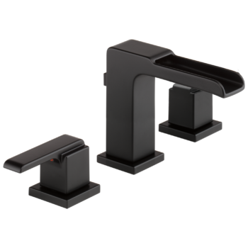 Delta Ara®: Two Handle Widespread Channel Bathroom Faucet In Matte Black