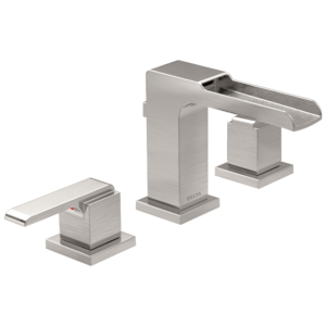 Delta Ara®: Two Handle Widespread Channel Bathroom Faucet In Stainless