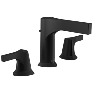 Delta Zura®: Two Handle Widespread Bathroom Faucet In Matte Black
