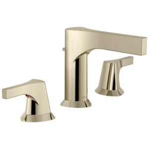 Delta Zura®: Two Handle Widespread Bathroom Faucet In Polished Nickel