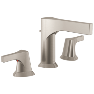 Delta Zura®: Two Handle Widespread Bathroom Faucet In Stainless