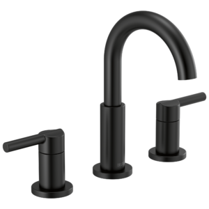 Delta Nicoli™: Two Handle Widespread Bathroom Faucet In Matte Black