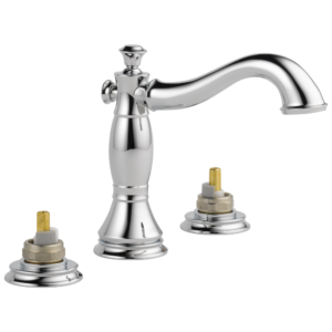 Delta Cassidy™: Two Handle Widespread Bathroom Faucet – Less Handles In Chrome
