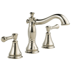 Delta Cassidy™: Two Handle Widespread Bathroom Faucet In Polished Nickel
