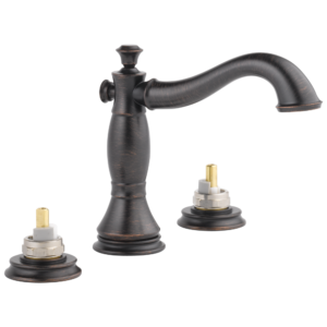 Delta Cassidy™: Two Handle Widespread Bathroom Faucet – Less Handles In Venetian Bronze