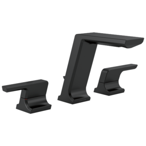 Delta Pivotal™: Two Handle Widespread Bathroom Faucet In Matte Black