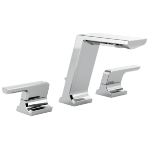Delta Pivotal™: Two Handle Widespread Bathroom Faucet In Lumicoat Chrome